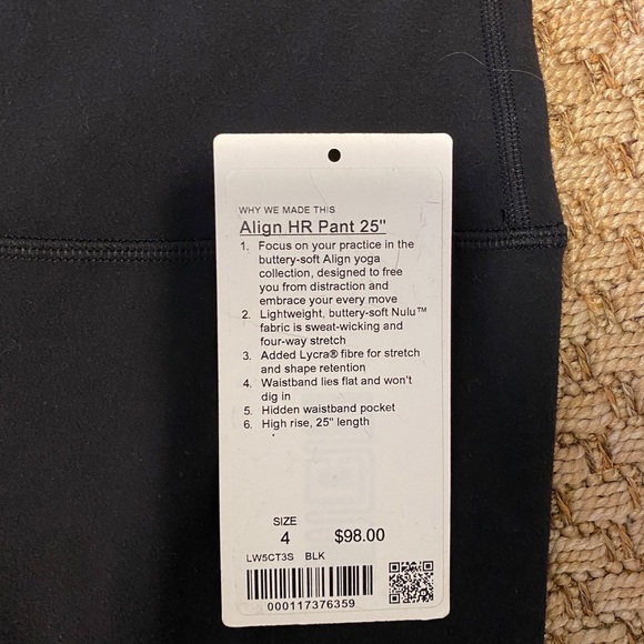 SOLD Lululemon Align Pant II Leggings 25” - Picture 3 of 8